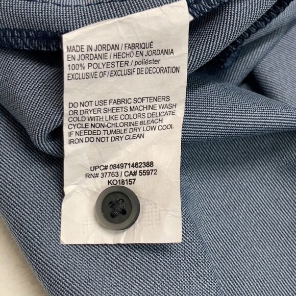 Grand Slam Performance Golf Mens Blue Long Sleeve Polo Shirt XXL UPF 50 New - Picture 7 of 9